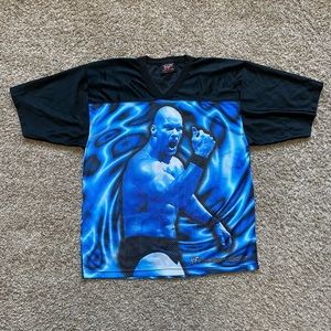 Vintage 1999 WWF World Wrestling Stone Cold "Raw Is War" Jersey Men's Size LARGE